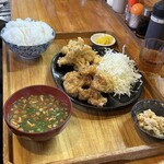 居酒屋 みさこ - 同僚の頼んだとり天塩ダレハーフ定食