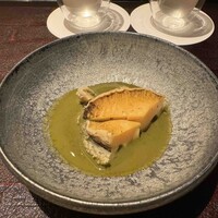 鮨わたなべ 札幌店 - 蝦夷鮑・肝ソース