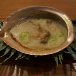 魚菜料理 縄屋 - 鮑　クワイの餡かけ