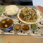Pinpin Shokudou - 日替わり定食　玉葱と豚肉炒め定食