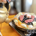 生ラムレア焼きジンギスカン 羊屋チョップ - 料理写真: