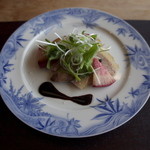 徳山鮓 - 猪の焼き物とバルサミコ