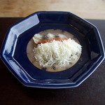 徳山鮓 - 鯖の熟れ鮓　トマト　チーズ