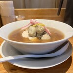 むぎとオリーブ - 限定牡蠣ラーメン1500円