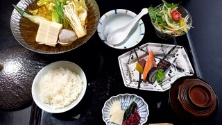 Kappou Kawaguchi - カニを食べ終わると定食を出してくれます