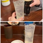 Wa in Ya - 首先來杯黑啤酒和檸檬酸酒乾杯♪(*^^)o∀*∀o(^^*)♪
                      ◯開胃小菜¥ask…燻製大根與奶油起司。