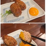 Wa in Ya - ◯手工雞肉丸 醬料¥480
                      …不會過於甜的醬料與蛋黃相互融合，味道非常美味♪