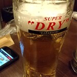 やきとり家すみれ - 生ビール