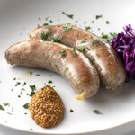 Iberico pork bellota salsiccia with homemade grain mustard