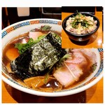 ラーメン坊也哲 - 肉醤油ラーメン+豚マヨ丼セット　1500円