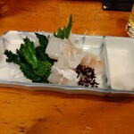 小半 - 平目のエンガワと菜の花の昆布締め