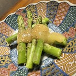 Asparagus with vinegar miso