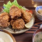 Maru jin - 鶏唐揚げ定食 (850円)