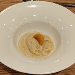 La Stalla - 菊芋のズッパ　熟成の浅いからすみ添え