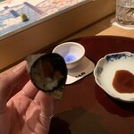 寿司 うち田 - 赤貝のヒモの巻物！これは超レア！