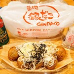 Tsukiji Gindako - 「さっぱりおろし天つゆ ねぎだこ」をビールのつまみに(^o^)v