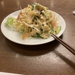 インド＆タイ料理専門店 Surya Royal Garden - サラダ、夜は少し多めです。