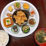 旬菜家 凪 - この日のBランチプレート&ご飯と味噌汁