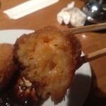 キッチン・ゴン - 2014.1.14  中にトロトロチーズ、ライスが入っているライスコロッケ☆　