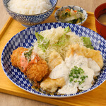 Chicken nanban and crab cream Croquette set meal