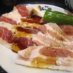 焼肉の和民 - 炙りカルビ豚バラ1.5倍