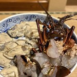 Tokusen Haruoka - ・三重県産 活伊勢海老、広島県産 真牡蠣