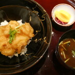 天冨良 麻布よこ田 - 芝海老かき揚げ丼