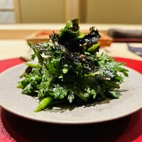 備長炭焼鳥 鳥しげ - 春菊と焼き海苔のサラダ
