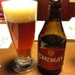 Danke - ベルギーの「シーメイビール　レッド」830円　トラピスト（修道院）で作った無濾過のビールだそうで、癖があります。