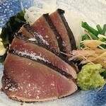 Seared bonito with salt half size