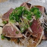 Seared bonito with sauce half size