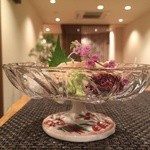 たらく うめ銀 - ガラスと陶器を合わせた器　美しいっw