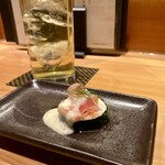 Teppanyaki Okonomiyaki Budou - 鳥ムース生ハム乗せ