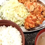 Ichimaru Shokudou - 鶏のから揚げの定食セット