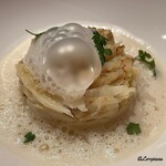 プチレストラン ブーケ・ド・フランス - トゲクリ蟹とカニのフランを蟹のジュとともに