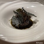 プチレストラン ブーケ・ド・フランス - 天然ものの鮑 佐井村産の幻の海苔のソース