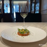 プチレストラン ブーケ・ド・フランス - Beringer Founders' Estate Sauvignon Blancと桜鱒のマリネ 