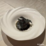 プチレストラン ブーケ・ド・フランス - 天然ものの鮑 佐井村産の幻の海苔のソース