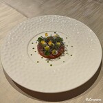 プチレストラン ブーケ・ド・フランス - 桜鱒のマリネ 山芋と山葵のピュレとともに