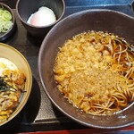 Yudetarou - ミニカツ丼セット+温泉玉子(クーポンで)
