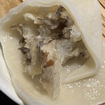 深山うどん - 料理写真:一反木綿でまいたけ天を包みました。激ウマ！！