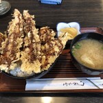 天ぷら桂 - 天丼みそ汁付き1100円税込
