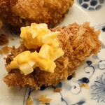 とんかつ河 - タルタルつけて