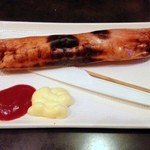 居酒家あきば - 魚肉ソーセージの一本ステーキ焼185円（1/16追加）