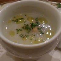 御影 ジュエンヌ - 夜1万円コース①の中 あさりのスープ。ほっこり和なお味で美味しい！