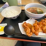 蒲郡うどん 得盛 - 料理写真:唐揚げランチ