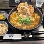 讃岐うどん 白庵 - とり天カレーセット（うどんはひやあつ、セットはかやくご飯）上から