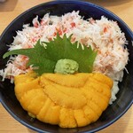 うに むらかみ - 2色丼（ウニ・カニ）