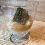 やまぐち - キャビア　雲丹　干し貝柱　ホワイトアスパラのムース