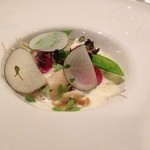 ラ・ブリック - 帆立貝と白ツブ貝のフリカッセ